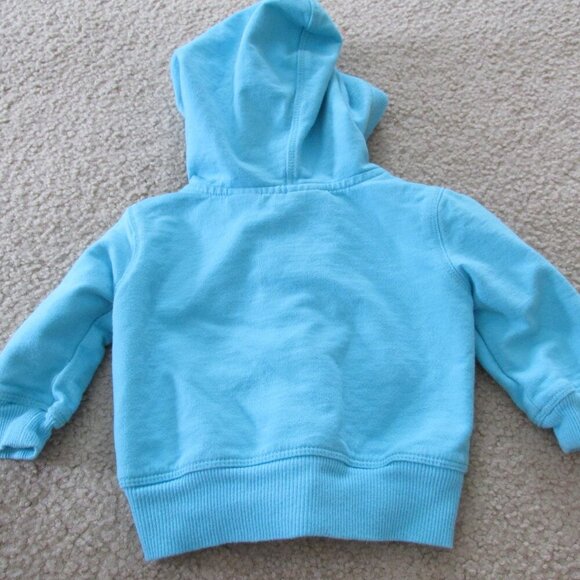 Peanut & Ollie‎ Button Up Hooded Jacket Infant Toddler Girls Size 12M Blue Coat - Picture 4 of 4